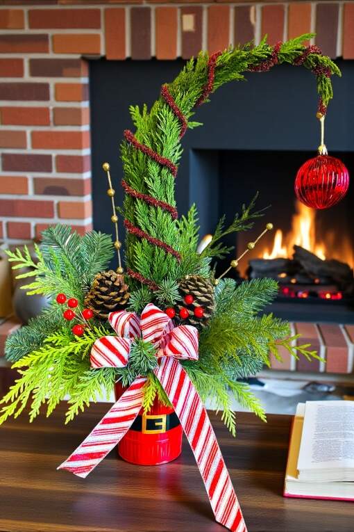 Santa Belt Red Pot Grinch Christmas Tree