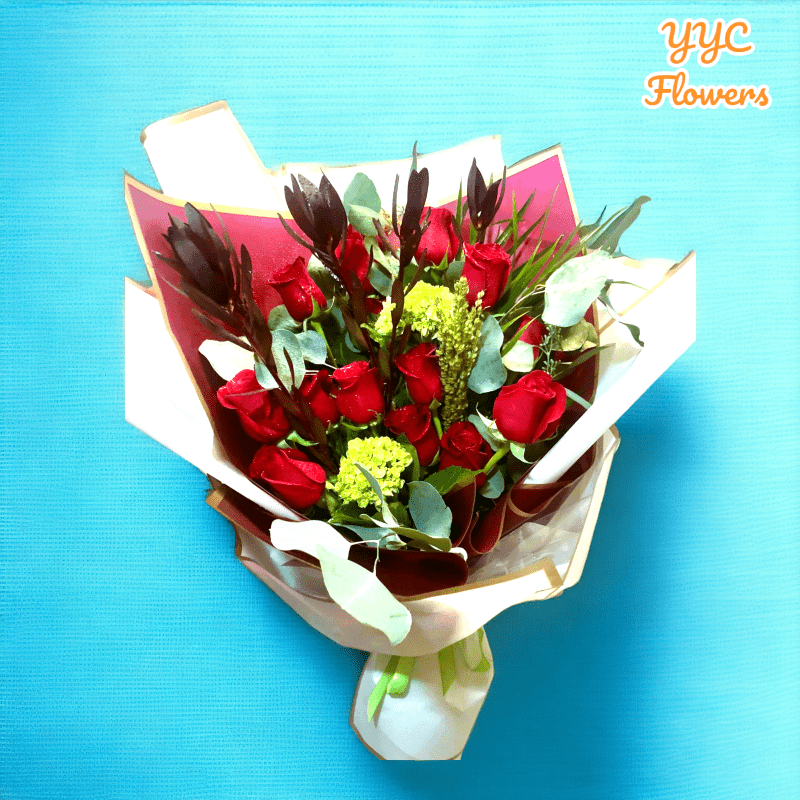 red rose bouquet by yyc Calgary florists