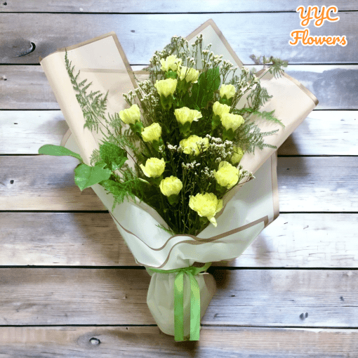 yyc flowers yellow carnation