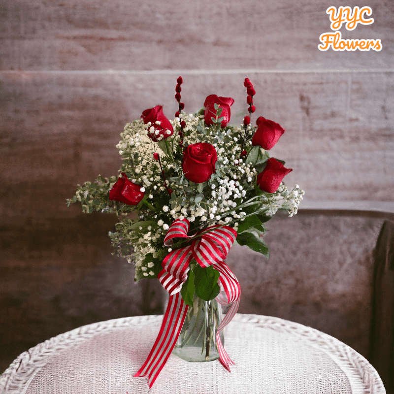 Calgary florists red roses arrangement