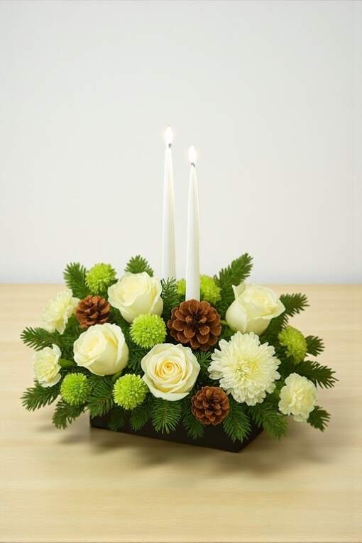 Snowy Serenity Christmas Centerpiece