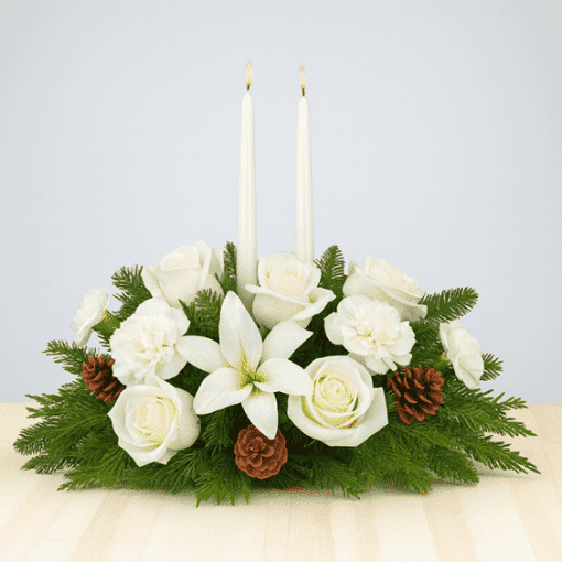 White Christmas Centerpiece
