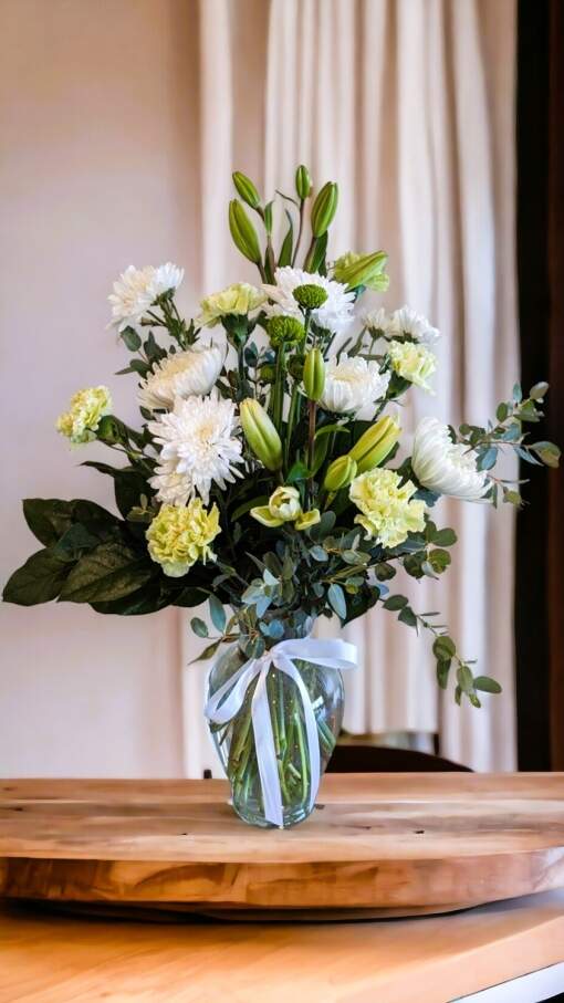 white gerbera daisy bouquet